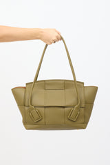 Bottega Veneta Green Leather Medium Arco Bag