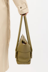 Bottega Veneta Green Leather Medium Arco Bag