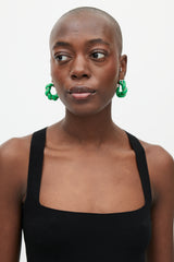 Bottega Veneta Leather Twist Earrings