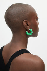 Bottega Veneta Leather Twist Earrings