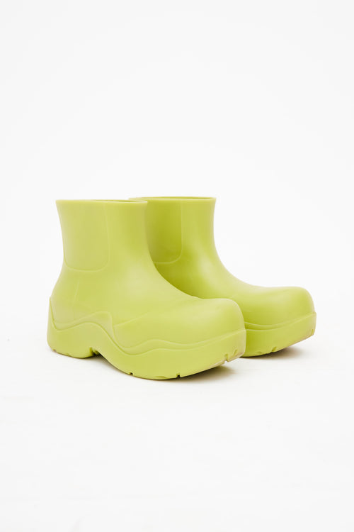 Bottega Veneta Green Puddle Ankle Boot