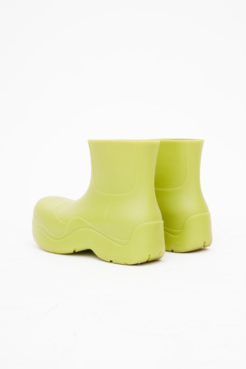 Bottega Veneta Green Puddle Ankle Boot
