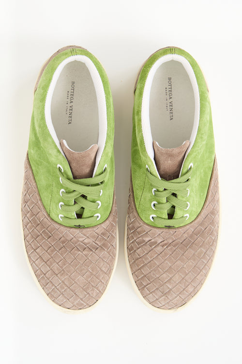Bottega Veneta Intrecciato Suede Sneaker