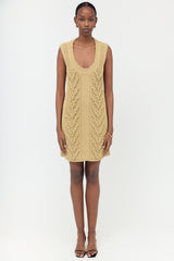 Bottega Veneta Salon 01 Aran Knit Mini Dress