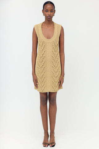 Bottega Veneta Salon 01 Aran Knit Mini Dress