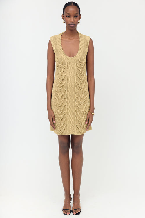 Bottega Veneta Salon 01 Aran Knit Mini Dress