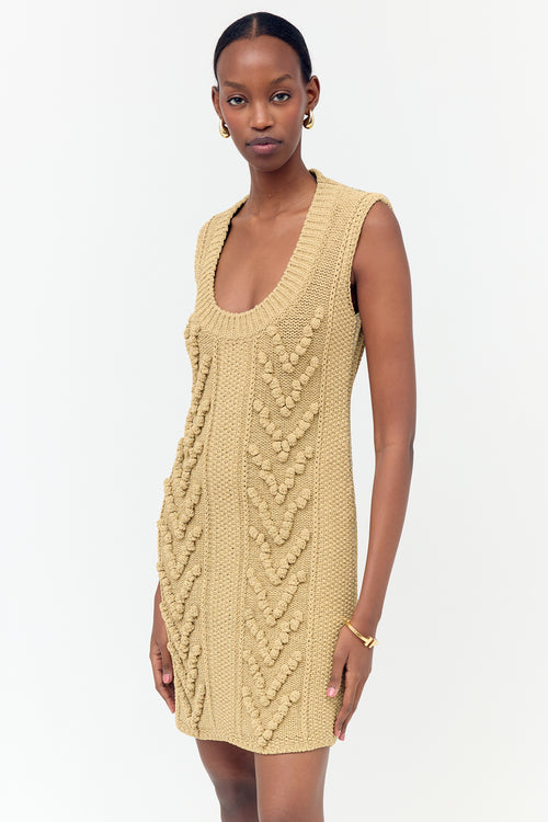 Bottega Veneta Salon 01 Aran Knit Mini Dress