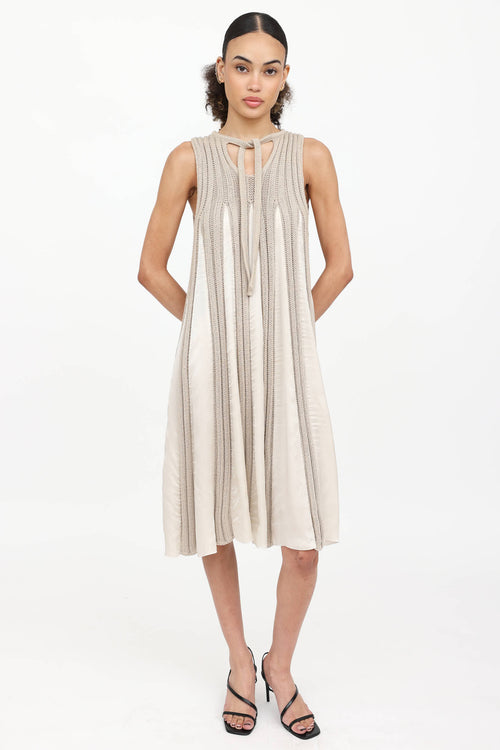 Bottega Veneta Knit & Silk Dress