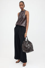 Bottega Veneta Leather Cassette Sailor Intrecciato Backpack