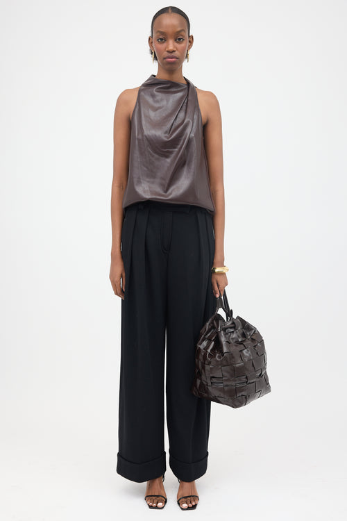 Bottega Veneta Leather Cassette Sailor Intrecciato Backpack