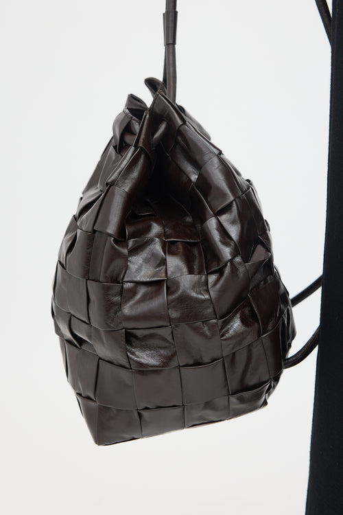 Bottega Veneta Leather Cassette Sailor Intrecciato Backpack