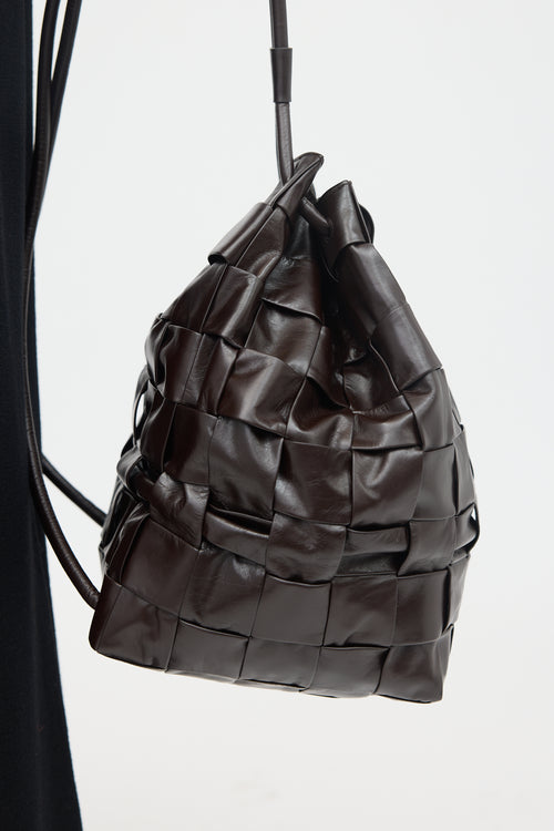 Bottega Veneta Leather Cassette Sailor Intrecciato Backpack