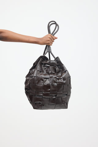 Bottega Veneta Leather Cassette Sailor Intrecciato Backpack