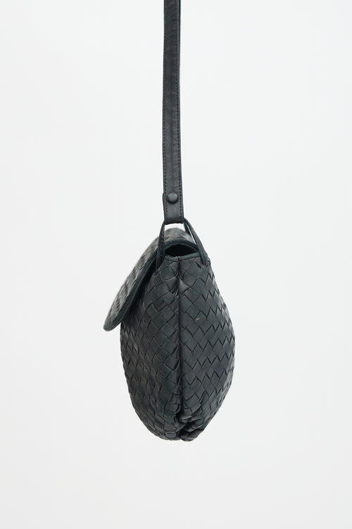 Bottega Veneta Leather Intrecciato Crossbody Bag