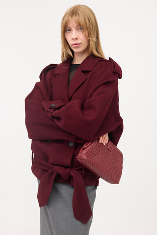 Bottega Veneta Leather Intrecciato Lauren 1980 Clutch