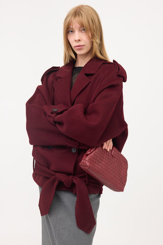 Bottega Veneta Leather Intrecciato Lauren 1980 Clutch