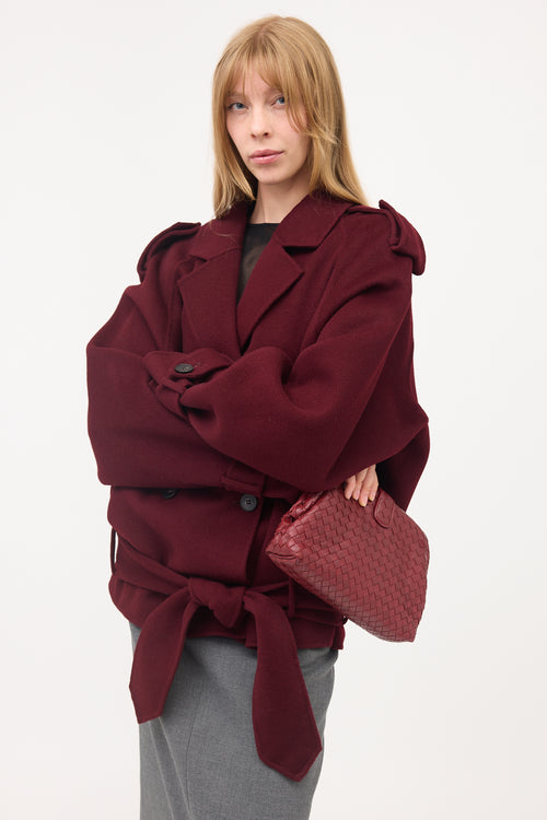 Bottega Veneta Leather Intrecciato Lauren 1980 Clutch