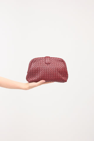 Bottega Veneta Leather Intrecciato Lauren 1980 Clutch