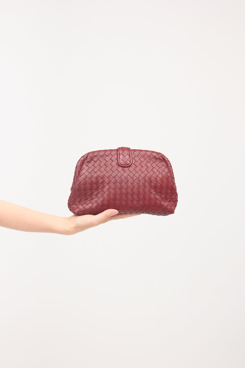 Bottega Veneta Leather Intrecciato Lauren 1980 Clutch