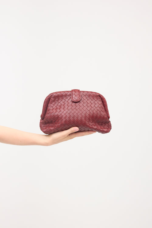 Bottega Veneta Leather Intrecciato Lauren 1980 Clutch