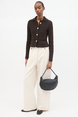 Bottega Veneta Leather Intrecciato Medium Turn Pouch Bag