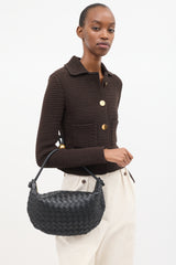 Bottega Veneta Leather Intrecciato Medium Turn Pouch Bag