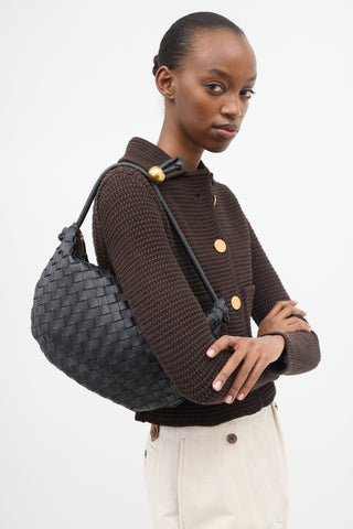 Bottega Veneta Leather Intrecciato Medium Turn Pouch Bag