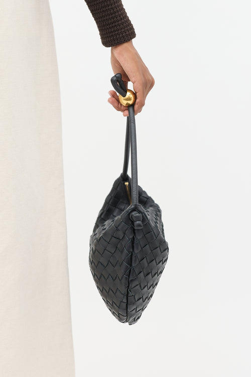 Bottega Veneta Leather Intrecciato Medium Turn Pouch Bag