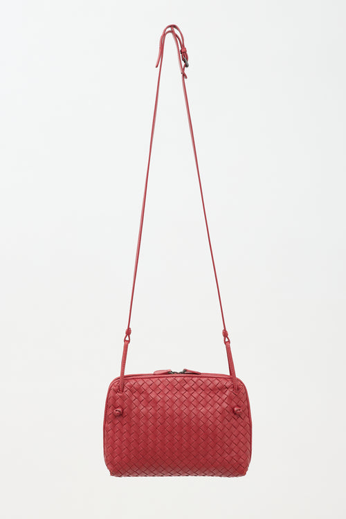 Bottega Veneta Leather Intrecciato Nodini Crossbody Bag