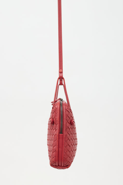 Bottega Veneta Leather Intrecciato Nodini Crossbody Bag