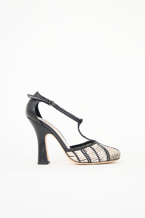 Bottega Veneta Leather Intrecciato Heel