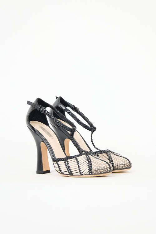 Bottega Veneta Leather Intrecciato Heel
