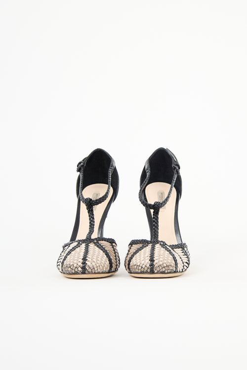 Bottega Veneta Leather Intrecciato Heel