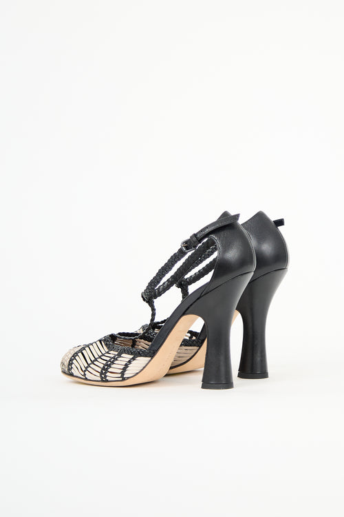 Bottega Veneta Leather Intrecciato Heel