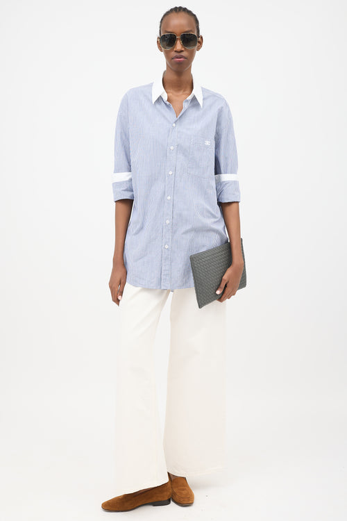 Bottega Veneta Leather Intrecciato Zip Pouch