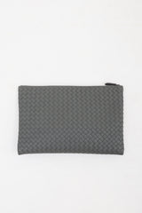 Bottega Veneta Leather Intrecciato Zip Pouch