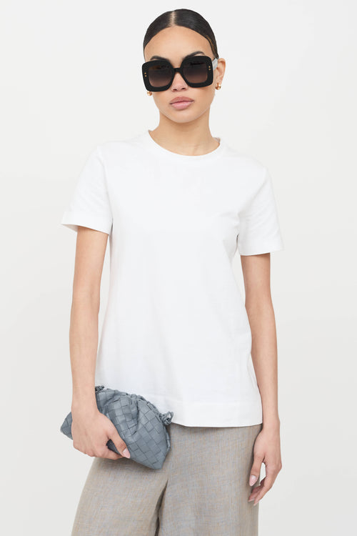 Bottega Veneta Leather Intrecciato Pouch Bag