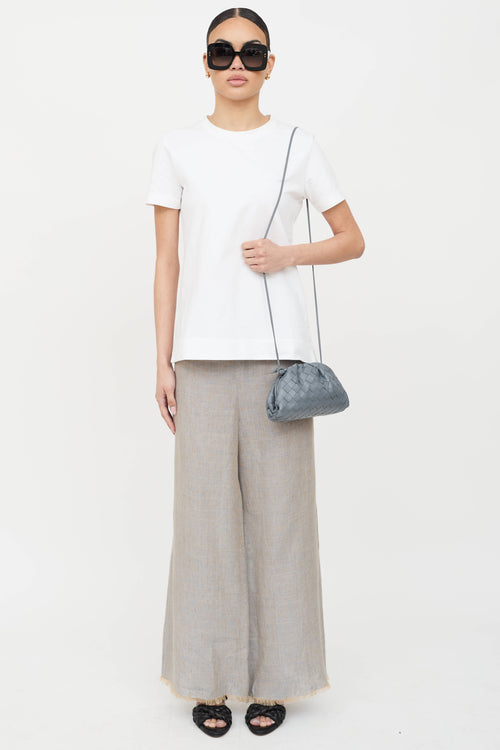 Bottega Veneta Leather Intrecciato Pouch Bag