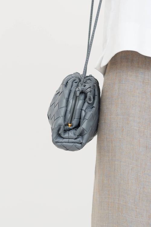 Bottega Veneta Leather Intrecciato Pouch Bag