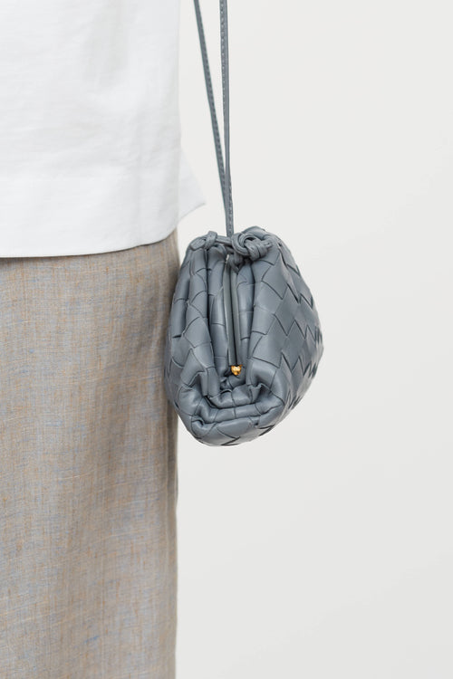 Bottega Veneta Leather Intrecciato Pouch Bag