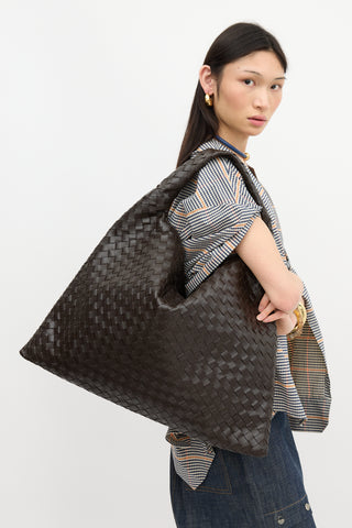 Bottega Veneta Leather Large Hop Bag
