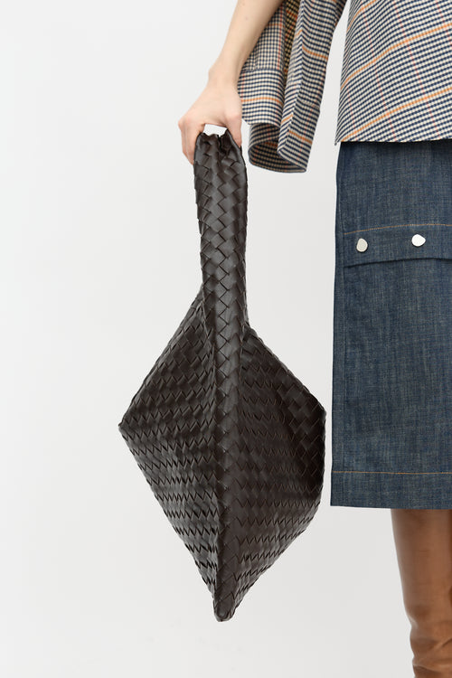 Bottega Veneta Leather Large Hop Bag