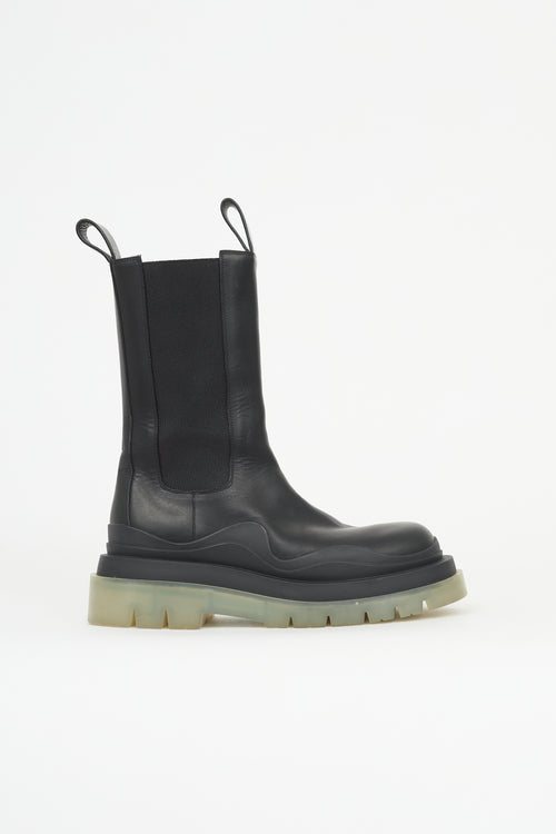 Bottega Veneta Leather Tire Chelsea Boot