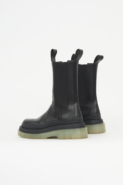 Bottega Veneta Leather Tire Chelsea Boot