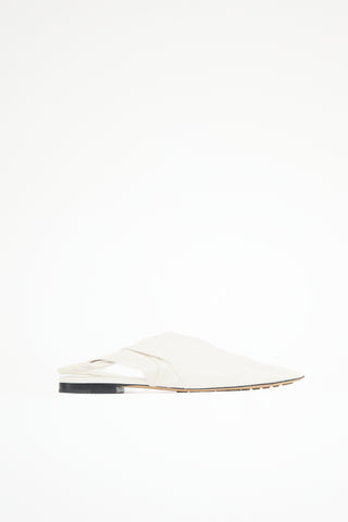 Bottega Veneta Leather Twist Slingback Flat