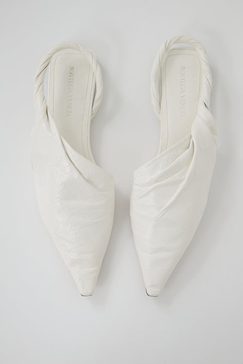 Bottega Veneta Leather Twist Slingback Flat