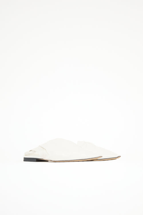 Bottega Veneta Leather Twist Slingback Flat