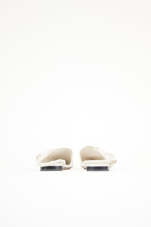 Bottega Veneta Leather Twist Slingback Flat