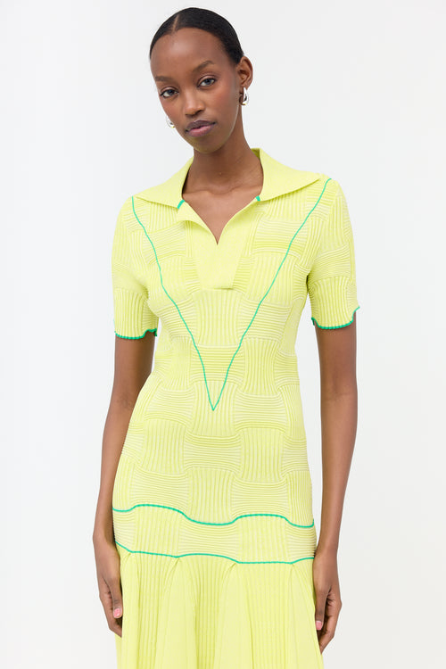 Bottega Veneta Salon 03 Ribbed Knit Polo Dress