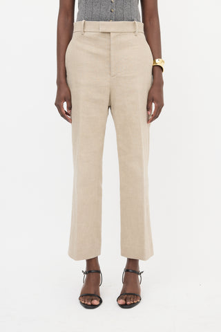 Bottega Veneta Linen Straight Leg Trouser